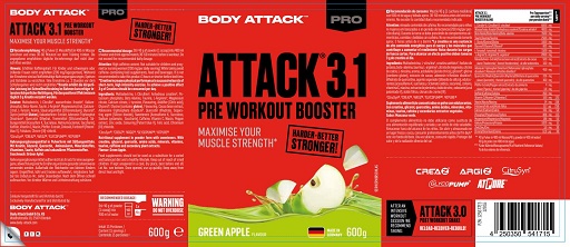 Body Attack Pre Attack 3.1 600g Classic Flavour